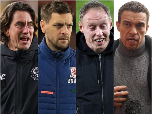 Thomas Frank, Jonathan Woodgate, Steve Cooper and Valerien Ismael (John Walton/Owen Humphreys/Nick Potts/PA)