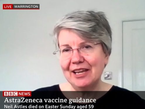 Alison Astles urged people to still continue with their vaccinations (BBC News/PA)