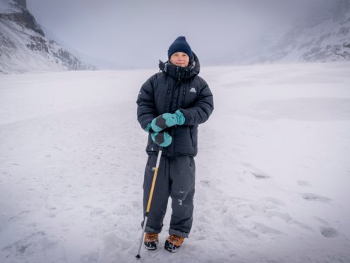 Greta Thunberg on the Athabasca Glacier in Canada (Mark Ferguson/BBC Studios/PA)