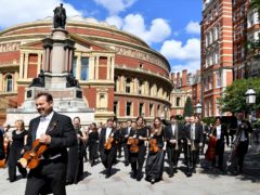The Royal Philharmonic Orchestra outside the Royal Albert Hall (RPO/PA)
