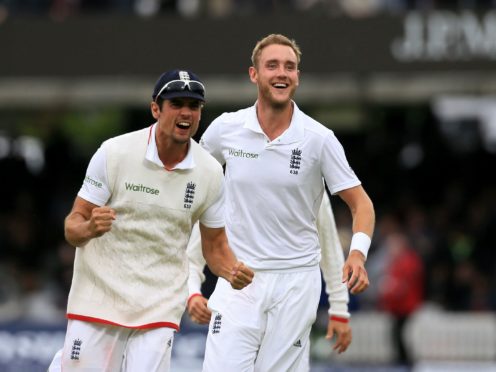 Stuart Broad, right, dismissed Sir Alastair Cook at Trent Bridge (John Walton/PA)