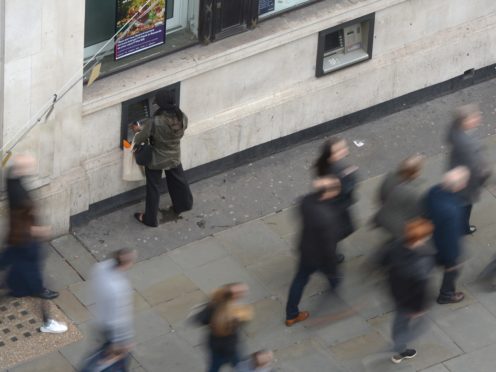 Cash machine use has jumped as lockdown restrictions have eased at different rates across the UK, according to ATM network Link (Anthony Devlin/PA)