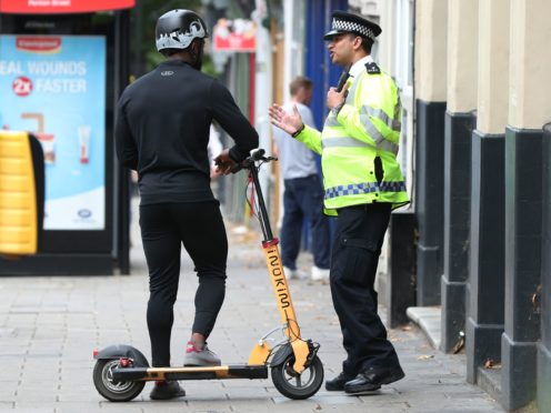 A three-year-old boy suffered serious injuries in a hit-and-run crash involving an e-scooter (Yui Mok/PA)