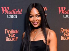 Naomi Campbell attends the Fashion for Relief Charity pop-up store launch at Westfield, London (Ian West/PA)