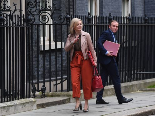 International Trade Secretary Liz Truss and Environment Secretary George Eustice (Victoria Jones/PA)