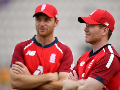 Jos Buttler (left) and Eoin Morgan are among the 11 England players still involved in the IPL (Dan Mullan/PA)