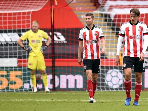 Sheffield United’s Chris Basham, left, and Sander Berge, right, could play against Crystal Palace (PA)