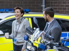 Vicky McClure and Martin Compston on the set of the sixth series of Line Of Duty (Liam McBurney/PA)