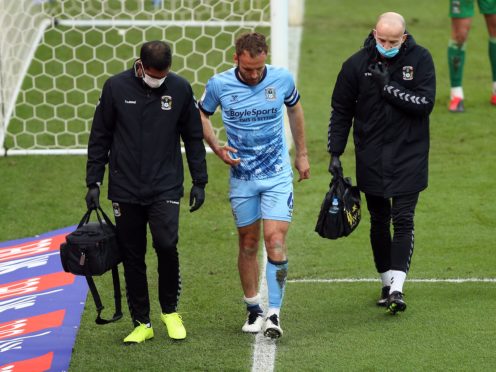 Liam Kelly collided with a post at Stoke (Nigel French/PA)
