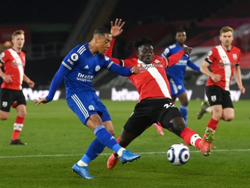 Youri Tielemans (left) and Leicester endured a frustrating evening at Southampton (Neil Hall/PA)