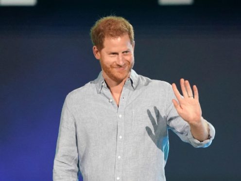 The Duke of Sussex speaks at Vax Live (Jordan Strauss/Invision/AP)