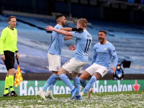 Manchester City are celebrating reaching the Champions League final for the first time (Martin Rickett/PA)