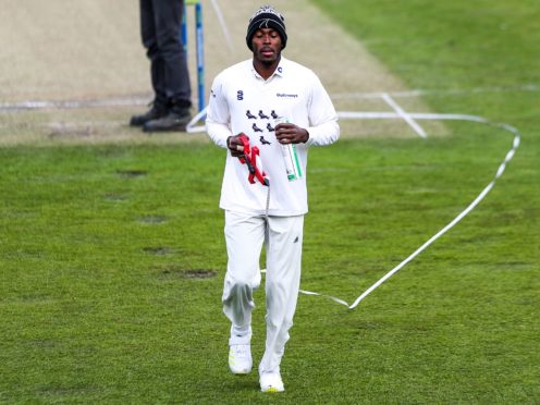 Jofra Archer was in a bobble hat when he was not bowling (Kieran Cleeves/PA)
