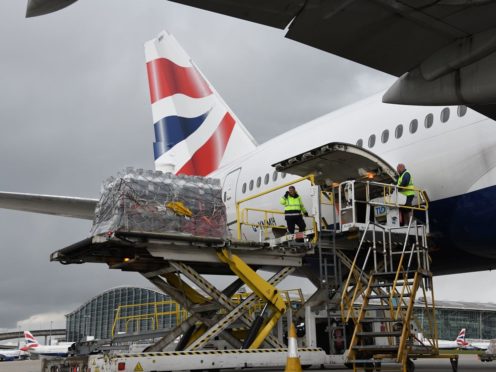 British Airways and its sister company IAG Cargo were covering the costs of the specially chartered flight (British Airways/PA)