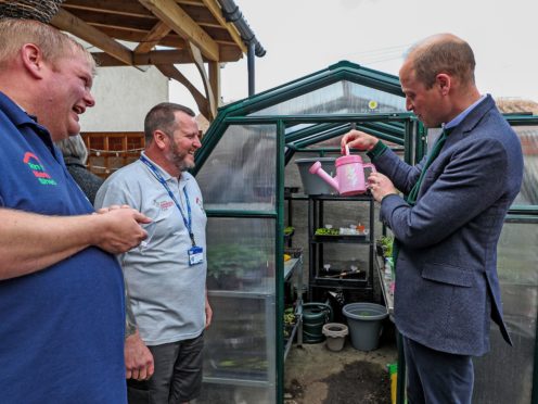 The Duke of Cambridge during his visit to Brighter Futures in Rhyl, Denbighshire (Peter Byrne/PA)
