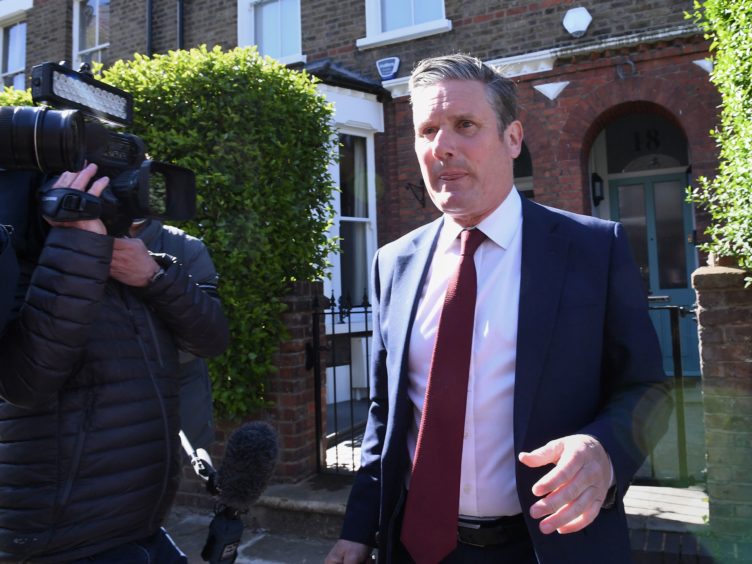 Labour leader Sir Keir Starmer leaving his north London home following the result in the Hartlepool parliamentary by-election (Stefan Rousseau/PA)