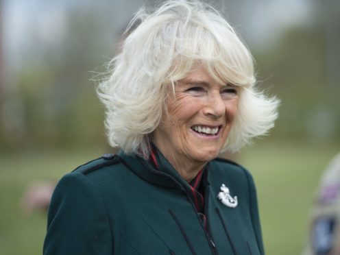 The Duchess of Cornwall during her first visit to 5th Battalion The Rifles in Burford, Wiltshire, following her appointment as colonel-in-chief (Eddie Mullholland/The Daily Telegraph/PA)