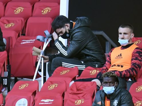 Harry Maguire may struggle to feature in the Europa League final (Peter Powell/PA)