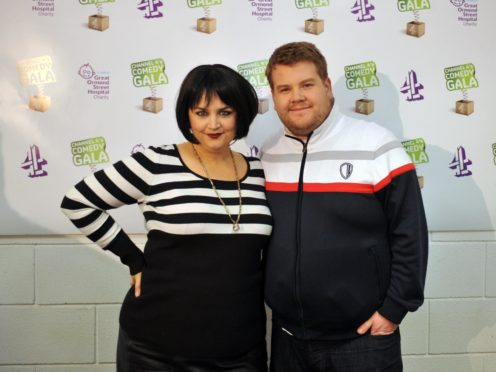 Ruth Jones and James Corden (Ian Nicholson/PA)