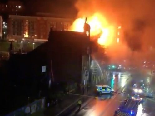 Firefighters have been tackling the blaze in Glasgow (Amy Brown/Twitter/PA)