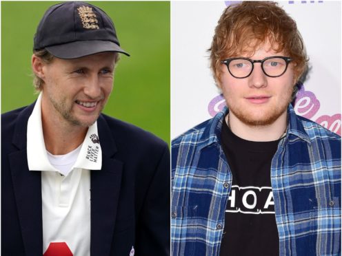 Joe Root and Ed Sheeran (Jon Super/Ian West/PA)