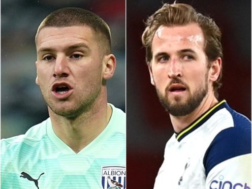 Sam Johnstone and Harry Kane (Tim Keeton/Nick Potts/PA)