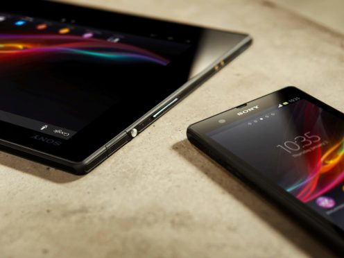 A Sony handout photo of the new tablet and smartphone (Sony/PA)
