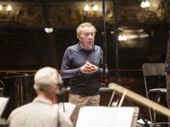 Andrew Lloyd Webber during a recording session with an 80-piece orchestra at London’s Theatre Royal, Drury Lane (Alice Whitby/Universal Music Group/PA)