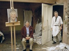 Lucian Freud and David Hockney (David Dawson/Bridgeman Images/PA)
