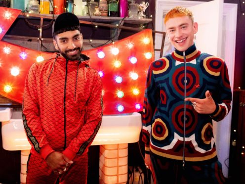 Olly Alexander with Mawaan Rizwan (YouTube Pride 2021/PA)