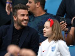 David Beckham and daughter Harper (John Walton/PA)