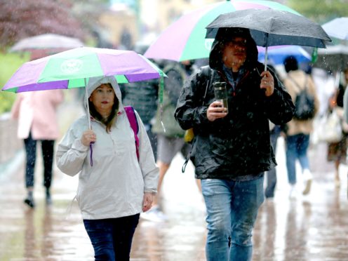 Heavy rain is forecast on Saturday (Steven Paston/PA)