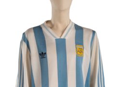 Match-worn boots and shirts once belonging to Diego Maradona are among a trove of sporting memorabilia going under the hammer (Julien’s Auctions/PA)
