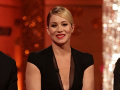 Christina Applegate from the film Anchorman 2: The Legend Continues, during the filming of the New Year’s Eve Graham Norton Show, at The London Studios, south London, to be aired on BBC One on Tuesday evening.