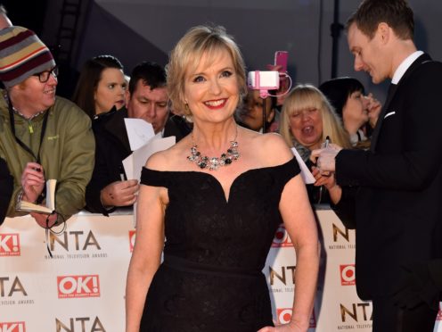 Carol Kirkwood attending the National Television Awards 2017 at the O2, London