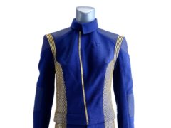 The command uniform worn by Sonequa Martin-Green’s Michael Burnham in Star Trek: Discovery is among a trove of objects from the series going under the hammer (Prop Store/PA)