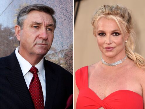 Britney Spears’s father has been suspended from his role overseeing the pop superstar’s estate (AP Photo)