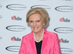 Dame Mary Berry revealed she underwent surgery for a broken hip (Dominic Lipinski/PA)