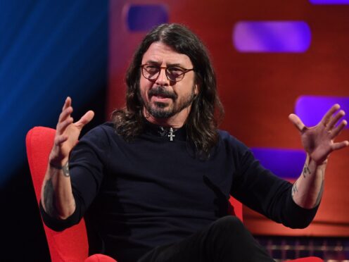 Dave Grohl during the filming for the Graham Norton Show (Matt Crossick/PA)