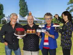 Paul Hollywood, Matt Lucas, Prue Leith and Noel Fielding on The Great British Bake Off (C4/Love Productions/Mark Bourdillon/PA)