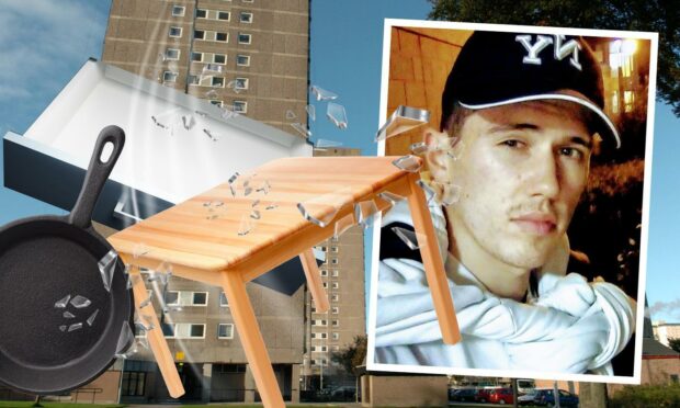 Yob threw furniture from Aberdeen high-rise following prison release