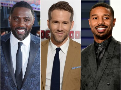 Idris Elba, Ryan Reynolds and Michael B Jordan are all previous winners of People magazine’s sexiest man alive title (PA)