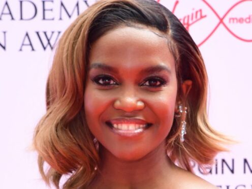 Oti Mabuse arrives for the Virgin Media BAFTA TV awards at the TV Centre, Wood Lane, London. Picture date: Sunday June 6, 2021.