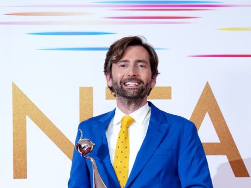 David Tennant after winning the Drama Performance award for his portrayal of Dennis Nilsen in Des (Ian West/PA)
