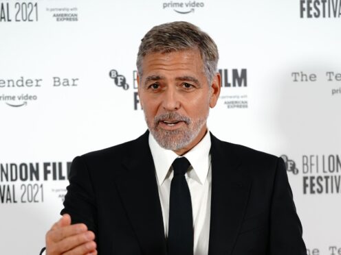 George Clooney arrives for the UK premiere of The Tender Bar at London’s Royal Festival Hall (Jonathan Brady/PA)