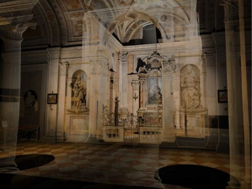 A 3D optimisation of the painting’s original church setting (The National Gallery/PA)