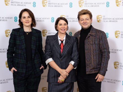 Michelle Dockery, left to right, Sadie Frost and Andy Serkis were joining a jury of industry experts to select the five nominees (Tim Whitby/PA)