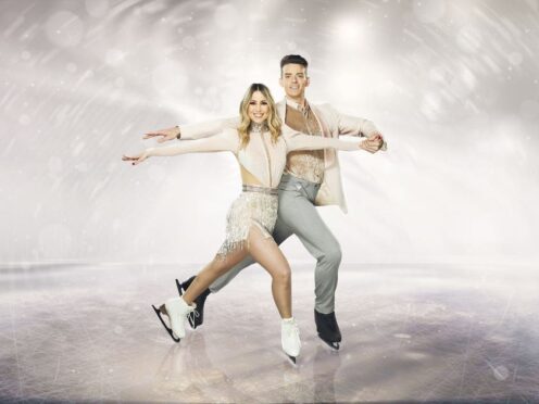 Dancing on Ice contestants Rachel Stevens and Brendyn Hatfield (Matt Frost/ITV)