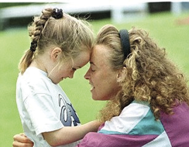 A young Eilish with mum