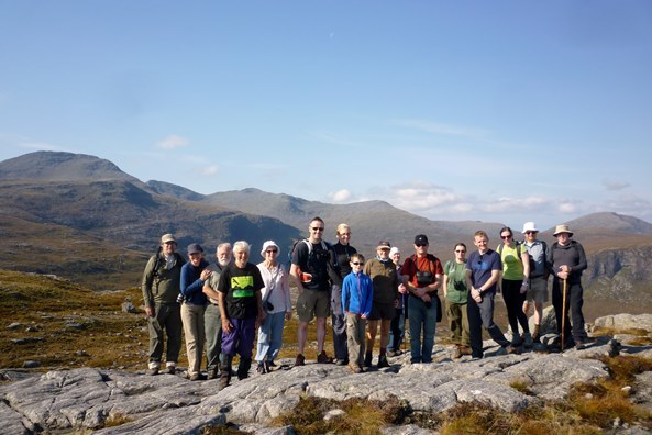 The first guided walk of Harris Mountain Festival - a hike to the top of Cleit Ard